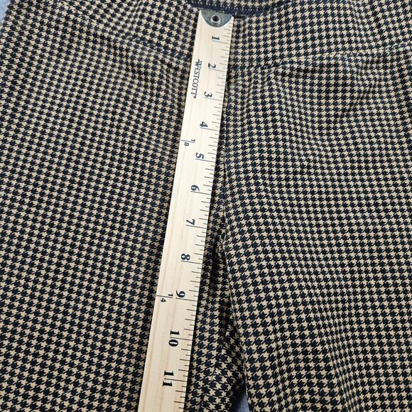 Old Navy Stevie Mid Rise Leggings Size M Black Gold Retro Houndstooth 90s - Picture 4 of 7